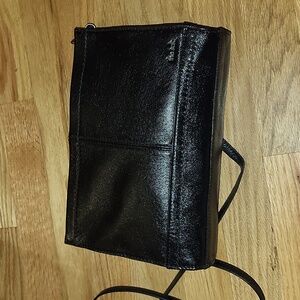 The Sak Black Leather Crossbody and small card wallet